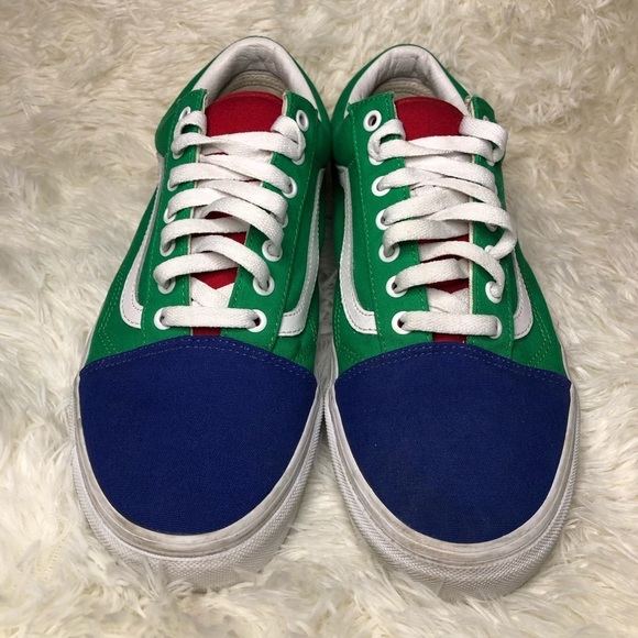 Color-block Vans with Red, Green, and Blue Accents size 11.5 - Picture 10 of 15